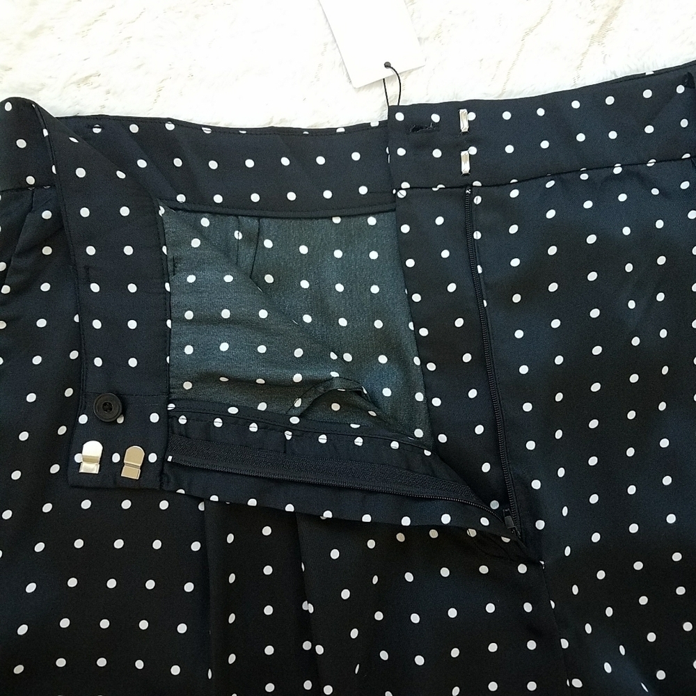 Mango Polka Dot Smart Wide Leg Trousers - Picture 10 of 13